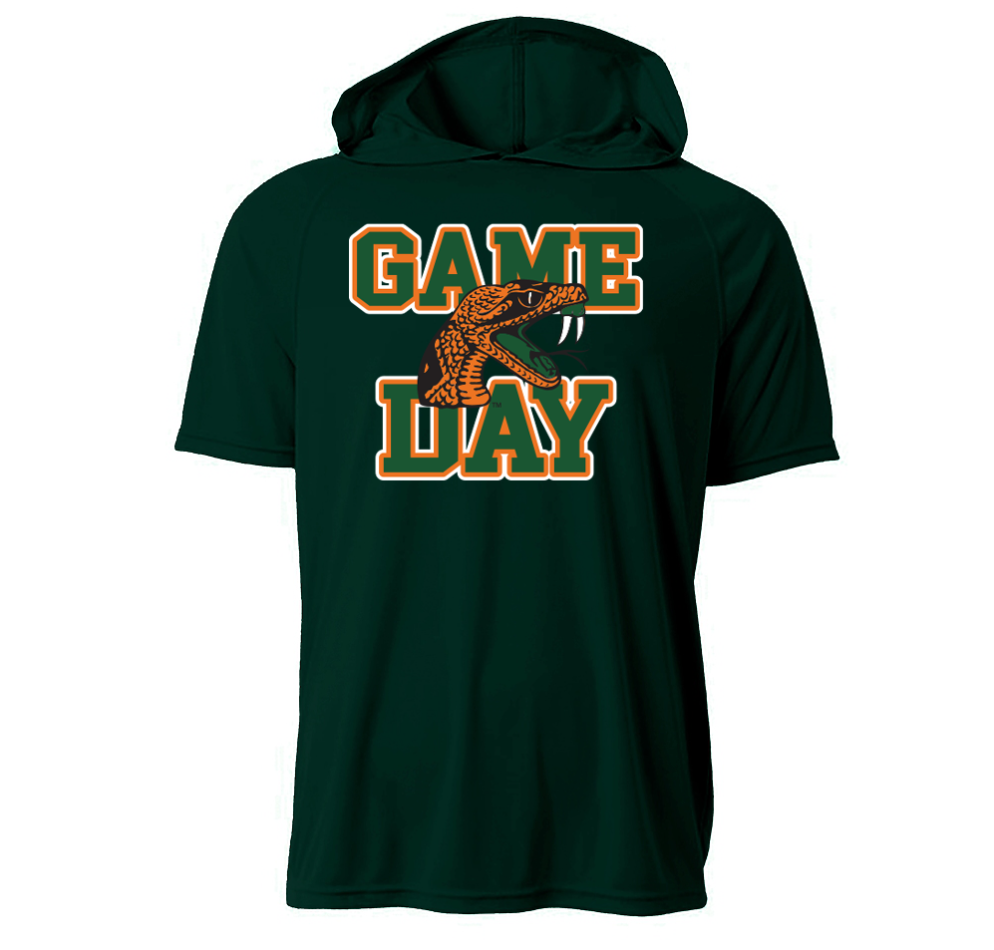 GAME DAY SHORT SLEEVE DRY FIT HOODIE