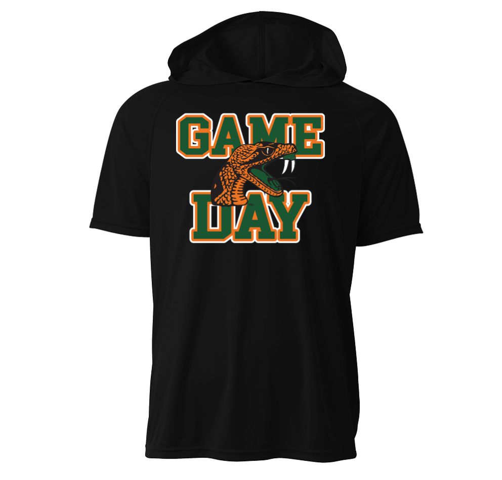 GAME DAY SHORT SLEEVE DRY FIT HOODIE
