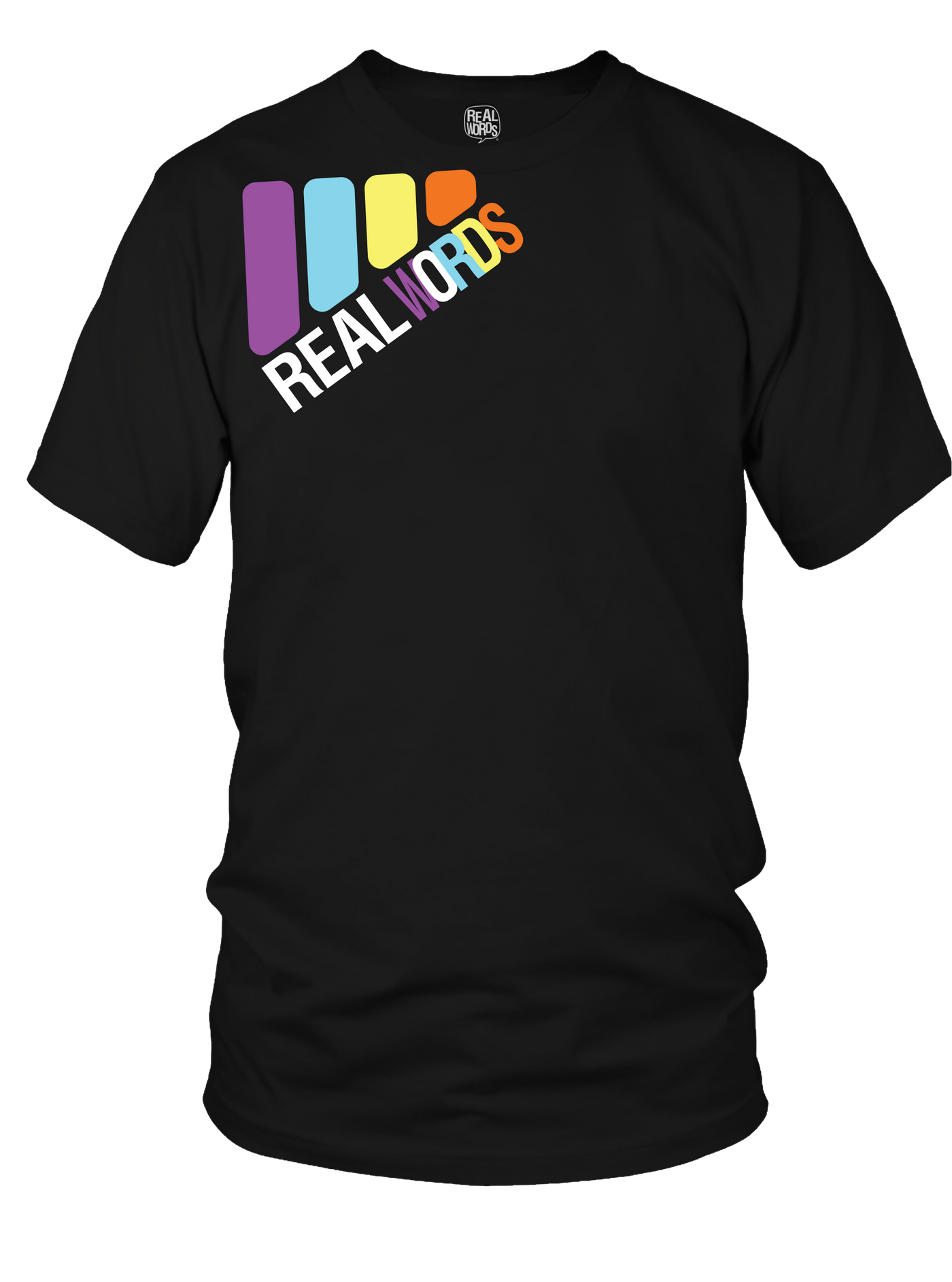 Real Words Bars T-Shirt Black Unisex