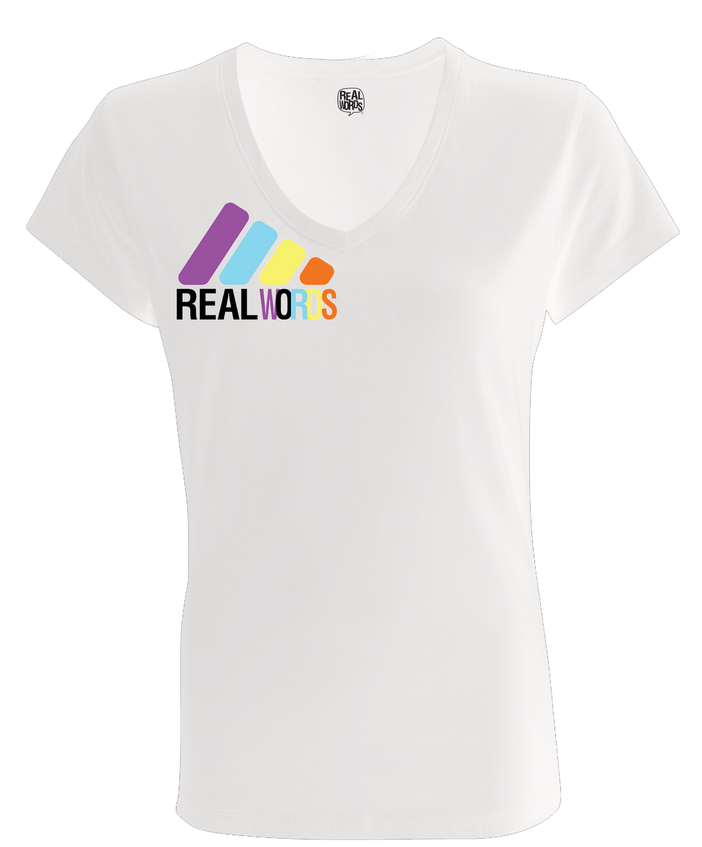 Real Words Women Bars T-Shirt White